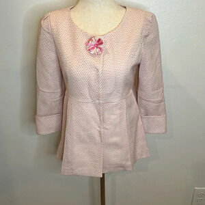ANAYI JAPANESE DESIGNER 100% WOOL BLAZER/JACKET SNAP CLOSURE PLEATED DETAIL
